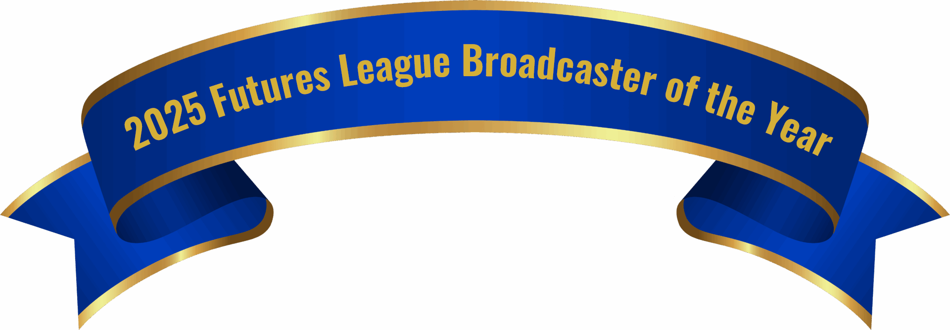 Blue ribbon 2025 Futures League Broadcaster of Year