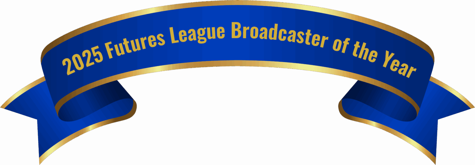 Blue ribbon 2025 Futures League Broadcaster of Year